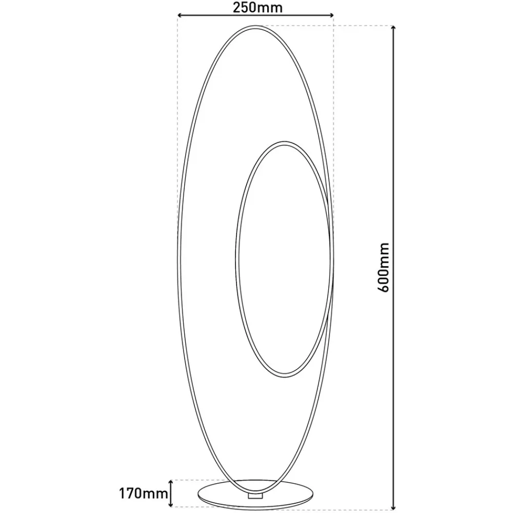 Näve LED Tischleuchte h: 60cm weiß "ODRIVE"