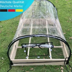 NYVI Foliengewächshaus -Green 02 – Frühbeet Gewächshaus für Gemüse, Pflanzen, Kräuter Braun New