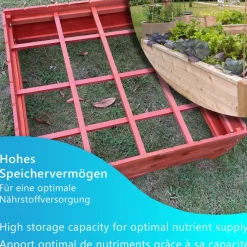 NYVI Pflanzbeet Green 80x80 cm - Gartenbeet mit Unkrautvlies Rot Clearance