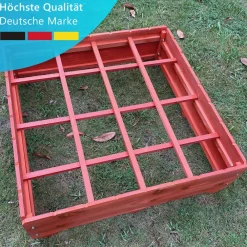 NYVI Pflanzbeet Green 80x80 cm - Gartenbeet mit Unkrautvlies Rot Clearance