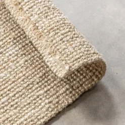 Teppich Bouclé - Pflegeleicht, Für Fußbodenheizung, Strapazierfähig Größe:;Farbe:Natur Elfenbein Weiß ^ NYVI Hot