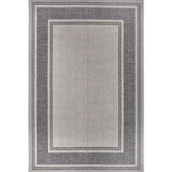 NYVI Teppich Clyde - Wetterfest, UV-beständig, für Innen und Außen Größe:;Farbe: Beige Grau Cast