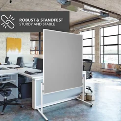 Filz-Moderationstafeln | Einteilig | Mit Rollen | 150 x 120 cm ^ Office Marshal Online