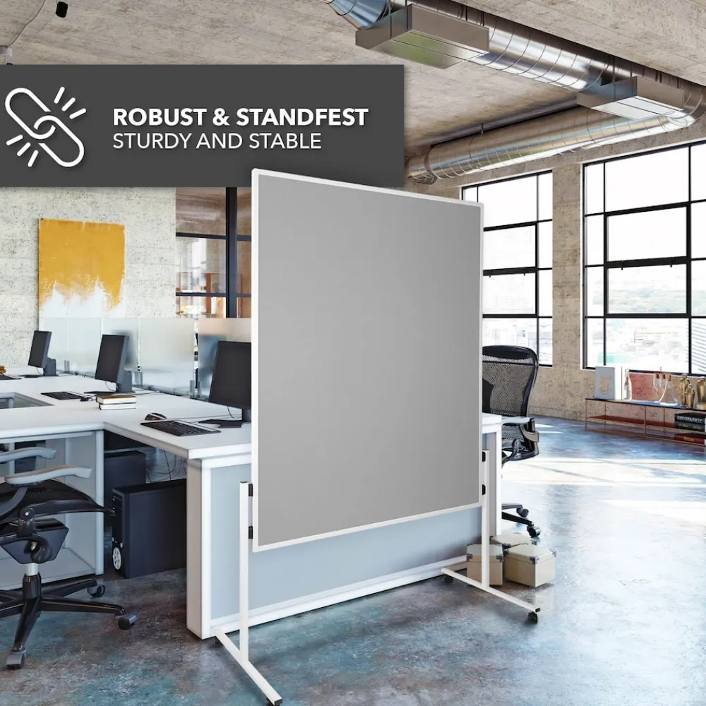Filz-Moderationstafeln | Einteilig | Mit Rollen | 150 x 120 cm ^ Office Marshal Online