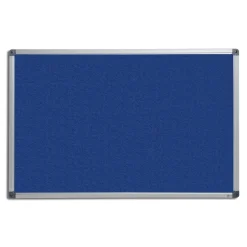 Office Marshal Filz-Pinnwand mit Aluminium-Rahmen | Blau Best