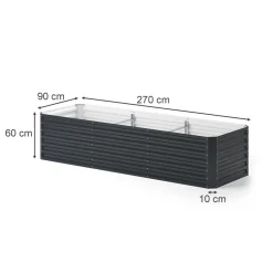 OK-Living Hochbeet Anthrazit 270 x 90 cm Best