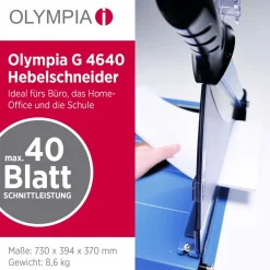 G 4640 Profi Hebelschneidegerät, DIN A3, bis 40 Blatt ^ Olympia