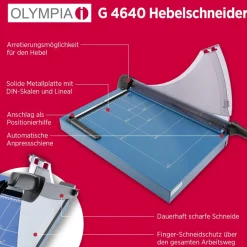 G 4640 Profi Hebelschneidegerät, DIN A3, bis 40 Blatt ^ Olympia