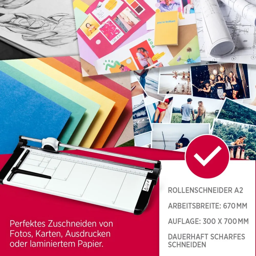 TR 6712 Profi Rollenschneidegerät, DIN A2, bis 12 Blatt ^ Olympia