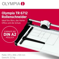 TR 6712 Profi Rollenschneidegerät, DIN A2, bis 12 Blatt ^ Olympia
