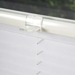 ondeco Plissee weiß  verdunkelnd weiß mit Klemmträger Sonnenschutz Lichtschutz Klemmfix Farbe: , Größe: weiss Sale