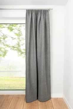 Schlaufenschal Chalet Gardinen Blickdicht Vorhang Wohn-Schlafzimmer 1er Set Farbe: Grau, Größe: ^ ondeco Outlet