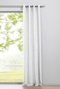 ondeco Ösenschal Blickdicht Schals Gardinen Öse Ösengadine Vorhänge 1er Set Farbe: , Größe: Weiß Discount
