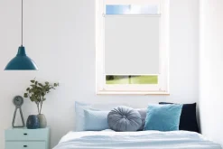 ondeco Tageslicht Rollo ohne Bohren Klemmrollo Alternative Plissee Klemmfix Sichtschutz Sonnenschutz Farbe: , Größe: Weiß