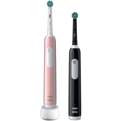 Oral-B Elektrische Zahnbürste Pro 1 Black/Pink mit 2. Handstück Best