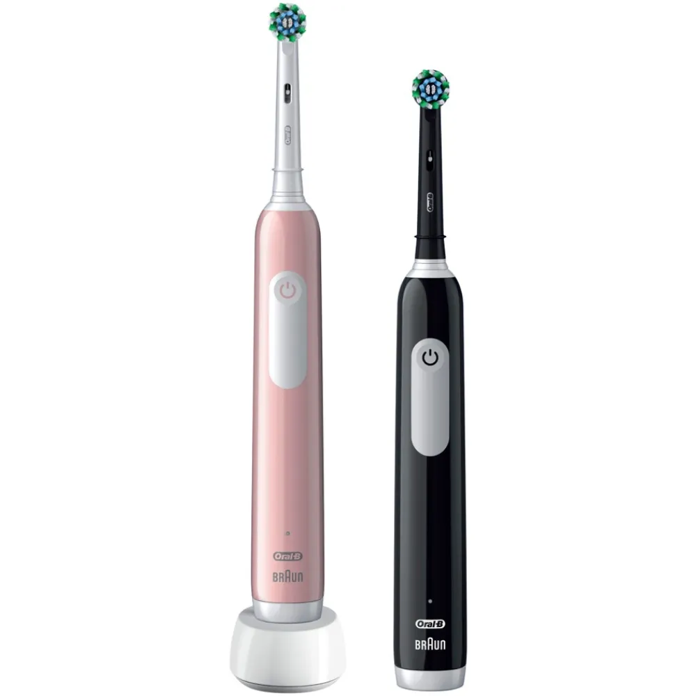 Oral-B Elektrische Zahnbürste Pro 1 Black/Pink mit 2. Handstück Best