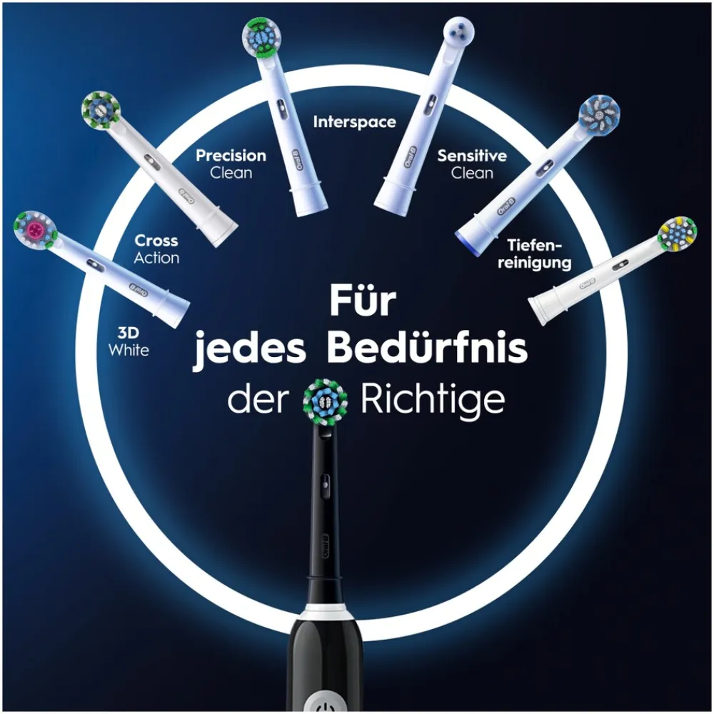 Oral-B Elektrische Zahnbürste Pro 1 Black/Pink mit 2. Handstück Best