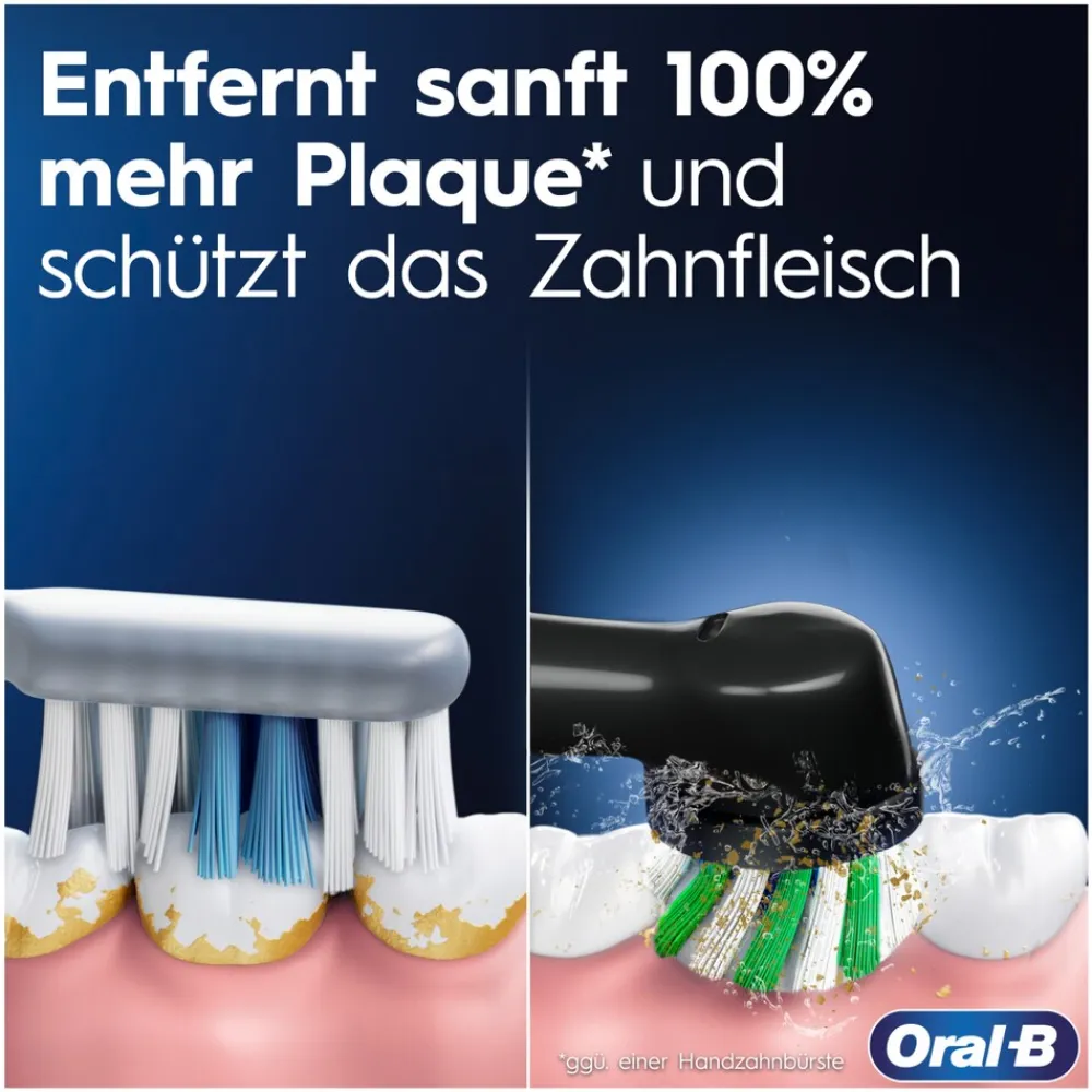 Oral-B Elektrische Zahnbürste Pro 1 Black/Pink mit 2. Handstück Best