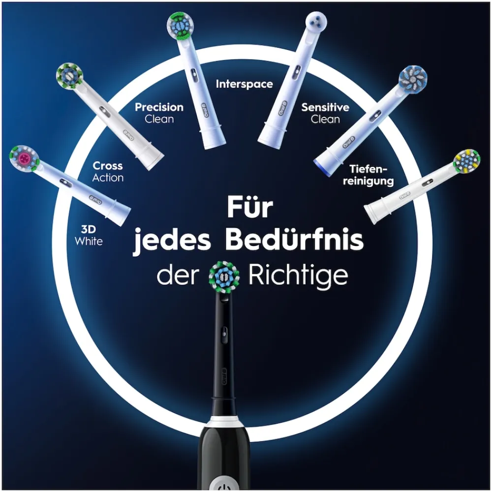 Oral-B Elektrische Zahnbürste Pro 1 Black/Pink mit 2. Handstück Best