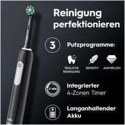 Oral-B Elektrische Zahnbürste Pro 1 Black/Pink mit 2. Handstück Best