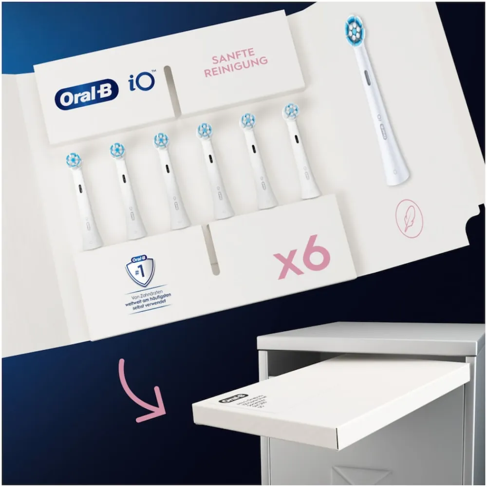 iO Sanfte Reinigung Aufsteckbürsten, 6 Stück ^ Oral-B Discount