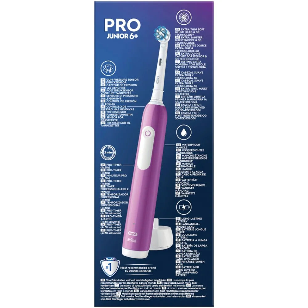 Pro Junior 6+ Elektrische Kinderzahnbürste lila ^ Oral-B Outlet