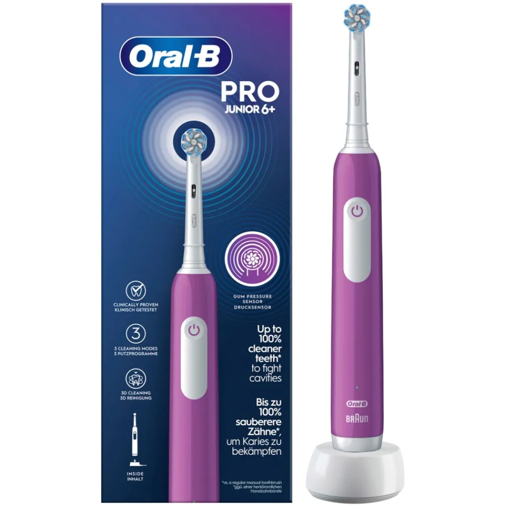 Pro Junior 6+ Elektrische Kinderzahnbürste lila ^ Oral-B Outlet