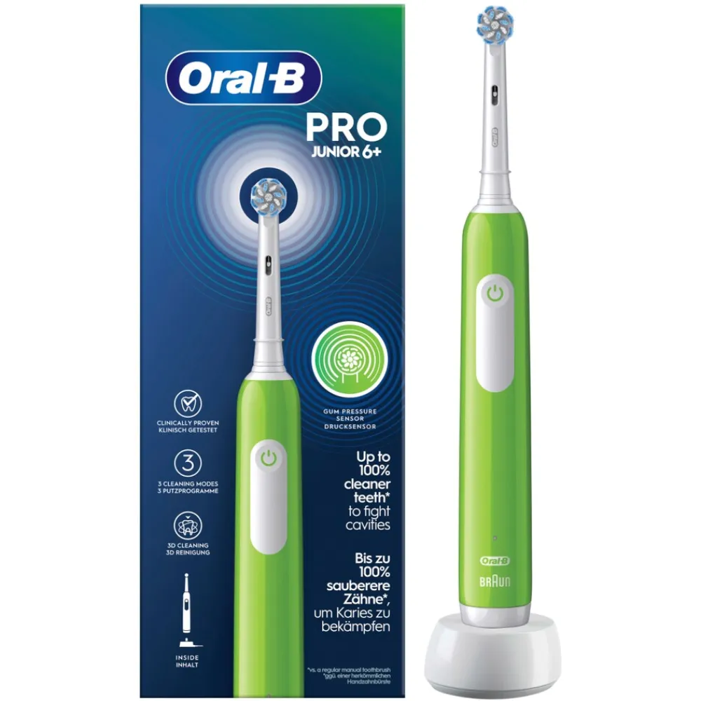 Oral-B Pro Junior 6+ Elektrische Kinderzahnbürste green
