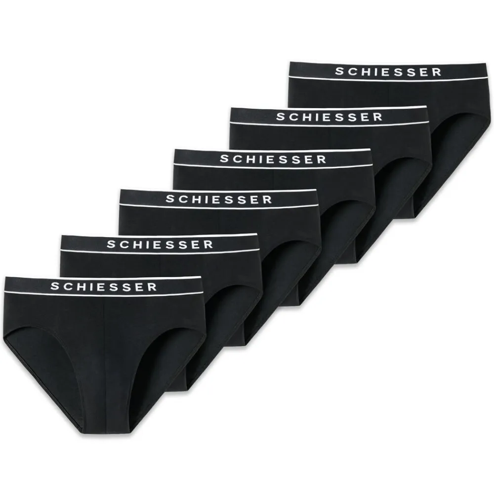 Schiesser 6PACK Rio-Sip "95/5" Herren Sip Schwarz Best