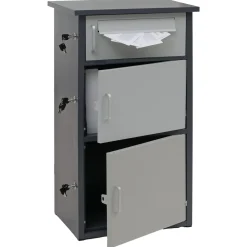 MCW Paketkasten -O51, Paketbox Paketfach Paketstation Briefkasten 3 Fächer, Stahl 89x49x38cm ~ dunkelgrau/hellgrau Online
