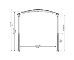 - Canopia | Alpine 3.6 X 5 Carport Wohnmobil in Grau ^ PALRAM New