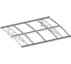 - Canopia | Bordeaux 2.2x1.4 Vordach Haustür Vordach glas klar Pultvordach ^ PALRAM Discount