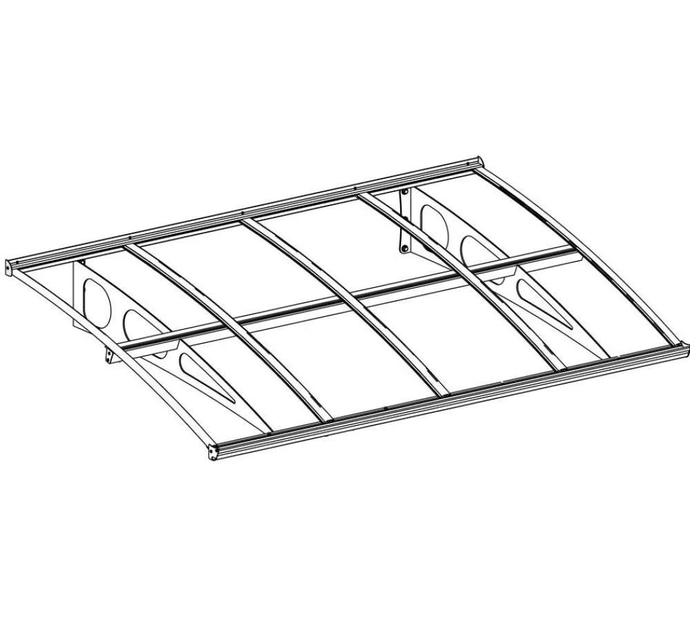 - Canopia | Bordeaux 2.2x1.4 Vordach Haustür Vordach glas klar Pultvordach ^ PALRAM Discount