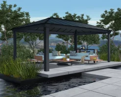 PALRAM - Canopia | Dallas 4.3 X 6.1 Gartenpavillon, anthrazit Outlet