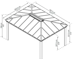 - Canopia | Dallas 4.3 X 4.9 Gartenpavillon, anthrazit ^ PALRAM Outlet