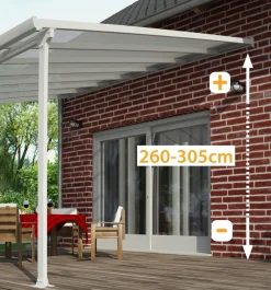 Canopia Feria Terrassenüberdachung anthrazit doppelverglast 610x295x260-305 in cm (LxBxH) ^ PALRAM Hot