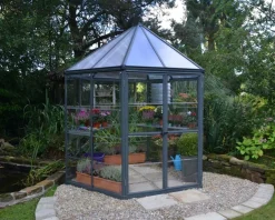 - Canopia | Oasis 2.5x2.1 Gewächshaus rund, Gewächshaus hexagon, glas pavillon ^ PALRAM New