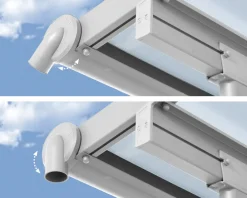 PALRAM - Canopia Olympia Terrassenüberdachung weiß B 425 x H 210/305 cm x T 295 cm Best