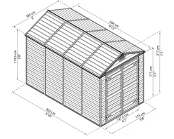 PALRAM - Canopia Skylight Gerätehaus anthrazit ca.185,5x217x305,5 cm BxHxT Discount