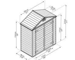 PALRAM - Canopia Skylight  Gerätehaus, anthrazit BxHxT ca. 184,2 x 217 x 90,2 cm Online