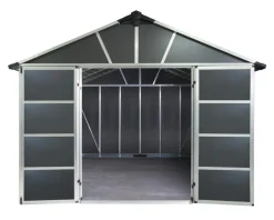 Palram - |Yukon 3.3 x 2.7 Gerätehaus inkl. Fußboden, anthrazit ^ Canopia Online