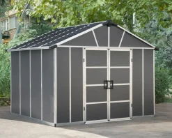- Canopia |Yukon 3.3 x 2.7 Gerätehaus, anthrazit ^ PALRAM