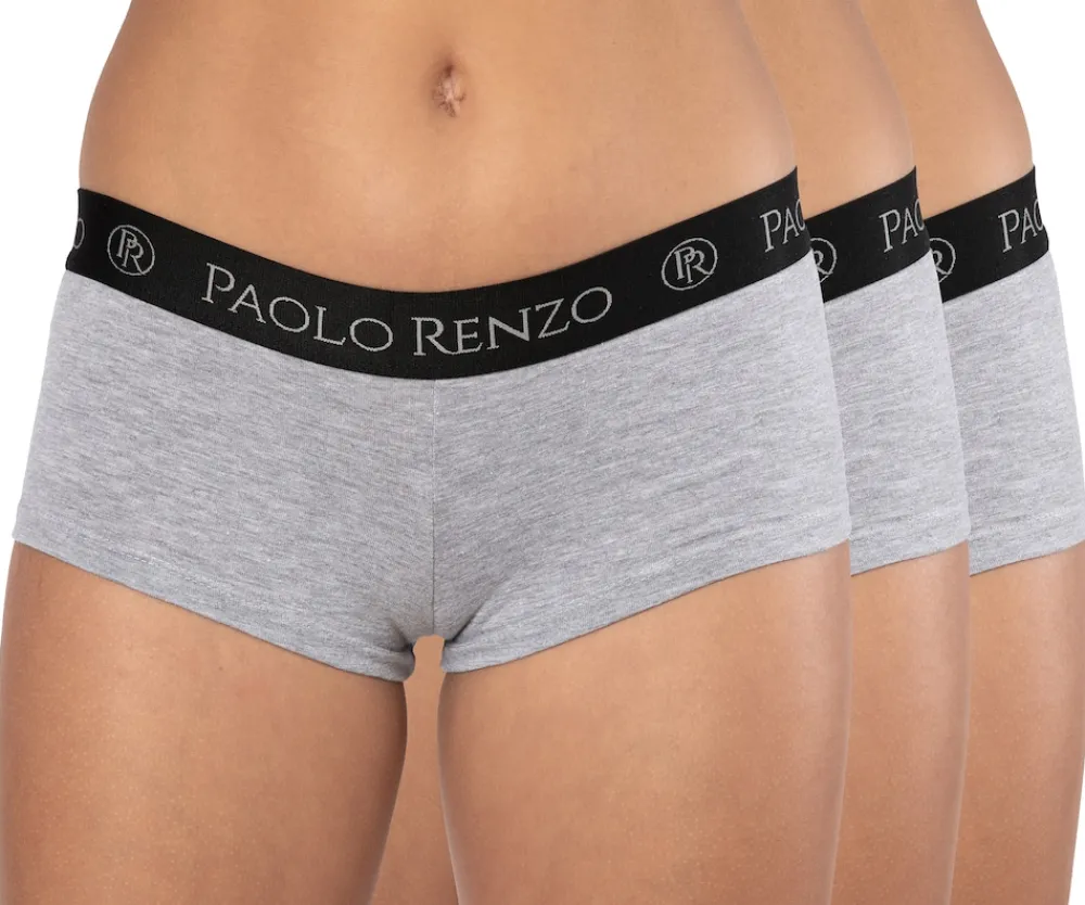 ® Damen Baumwoll Panty SPORT LINE 3 Paar - Größe M - Schwarz ^ Paolo Renzo Sale