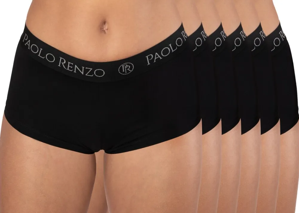 ® Damen Baumwoll Panty SPORT LINE 3 Paar - Größe M - Schwarz ^ Paolo Renzo Sale