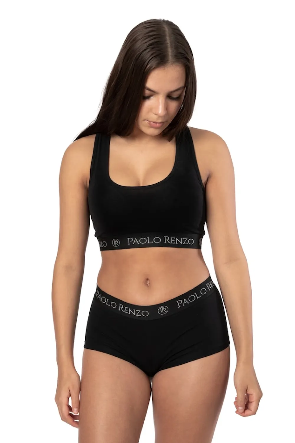 ® Damen Baumwoll Panty SPORT LINE 3 Paar - Größe M - Schwarz ^ Paolo Renzo Sale