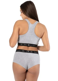 ® Damen Baumwoll Panty SPORT LINE 3 Paar - Größe M - Schwarz ^ Paolo Renzo Sale