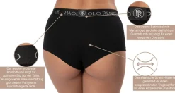 ® Damen Baumwoll Panty SPORT LINE 3 Paar - Größe M - Schwarz ^ Paolo Renzo Sale