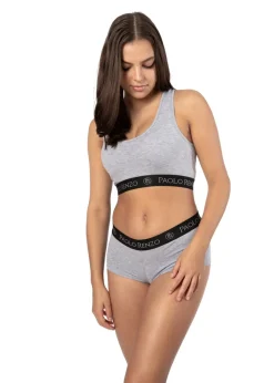 ® Damen Baumwoll Panty SPORT LINE 3 Paar - Größe M - Schwarz ^ Paolo Renzo Sale