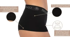 ® Damen Baumwoll Panty SPORT LINE 3 Paar - Größe M - Schwarz ^ Paolo Renzo Sale