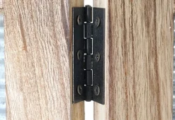 Paravent -D27, Raumteiler Trennwand spanische Wand Sichtschutz, Holz Metall 170x160x2cm ^ MCW Clearance